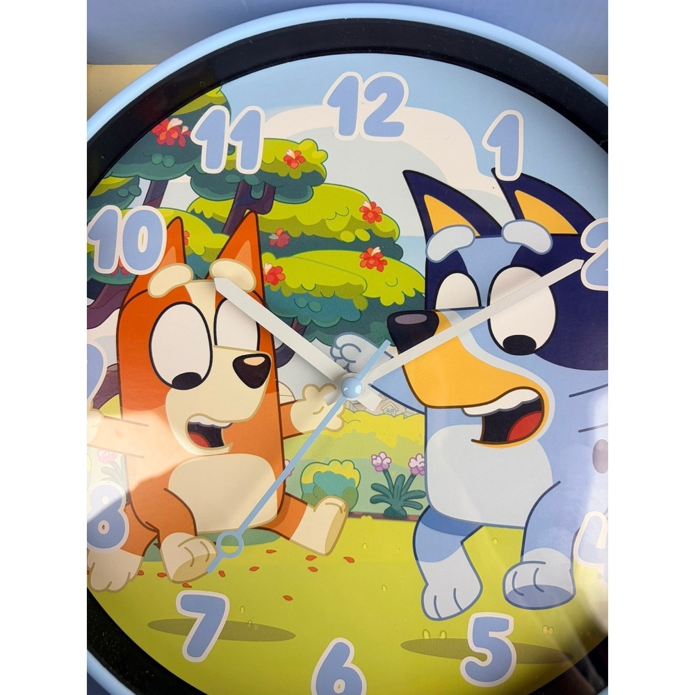 Bluey‎ and Bingo Analog Wall Clock Kids Nursery Playroom Decor BLY1016BX New - Picture 4 of 4